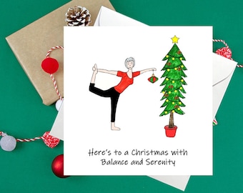 Yoga Christmas Card * can be personalised*