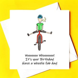 Wooooooooh, het is jouw verjaardag! *gepersonaliseerde verjaardagskaart* *verjaardag fietser*