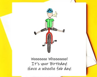 Woooo Hooooo it&#39;s your birthday! *personalised birthday card* *cyclist birthday*