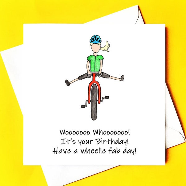 Woooo Hooooo it's your birthday! *personalised birthday card* *cyclist birthday*