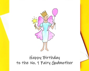 Fairy Godmother Birthday Card - Etsy