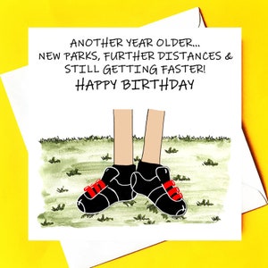Carte d'anniversaire de coureur