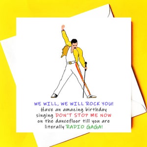 QUEEN Geburtstagskarte * Freddie Merkur * *personalisierte Karte*