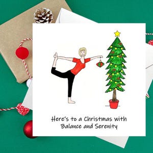 Yoga Weihnachtskarte * personalisierbar *