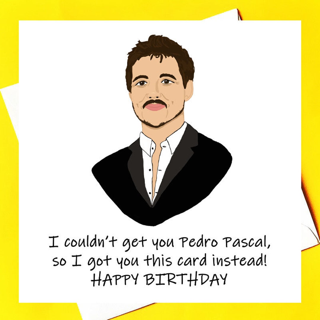 Pedro Pascal Birthday Card personalised Card - Etsy