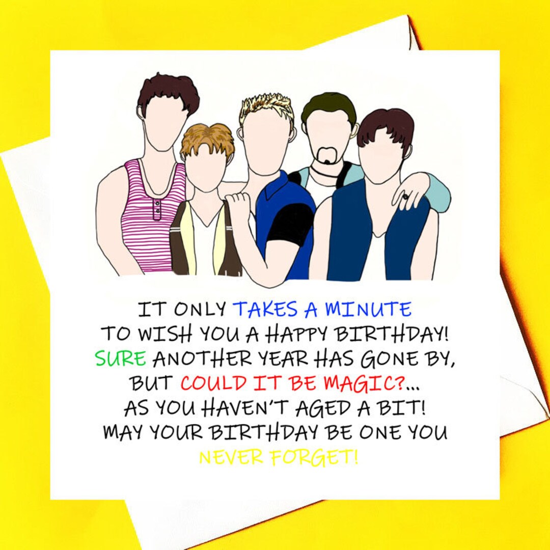 Take That and Party Birthday Card personalised Card - Etsy