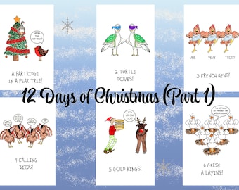 12 days of Christmas!.... (well the first 6 at least!) Christmas card set