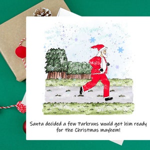 Parkrun Santa *tarjeta navideña divertida*