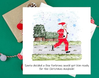 Parkrun Santa *funny Christmas card*