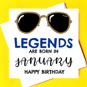 Le leggende sono nate in...biglietto d'auguri *compleanno di gennaio* *compleanno di febbraio*