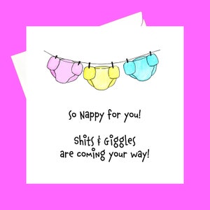 ¡Así que pañales para ti! *nueva tarjeta de bebe* *tarjeta de baby shower*