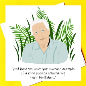 Tarjeta de cumpleaños de David Attenborough