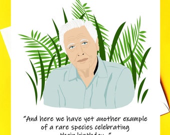 David Attenborough Birthday Card