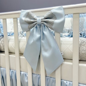 Riceshoot Large White Crib Bows (11x16 Inches) - Coquette Nursery Decor, Washable Polyester, Pack Of 2 - View #6