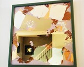 Boho Decor, Gold Leaf, Mirror, Modern Decor, Gold Decor, Custom Mirror, 22k Gold, Abstract Art, Gilded Glass, Verre Eglomise, Mirror Art