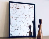 Verre Églomisé Wall Mirror - Copper and Silver Leaf Decorative Distressed Mirror - 16x20 - Custom Sizes Available