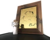 Portrait, Portrait from Photo, Custom Portrait, Gold Mirror, Custom Mirror, Gold Leaf Portrait, Verre Eglomise, Gold Leaf Art, Gilded Mirror