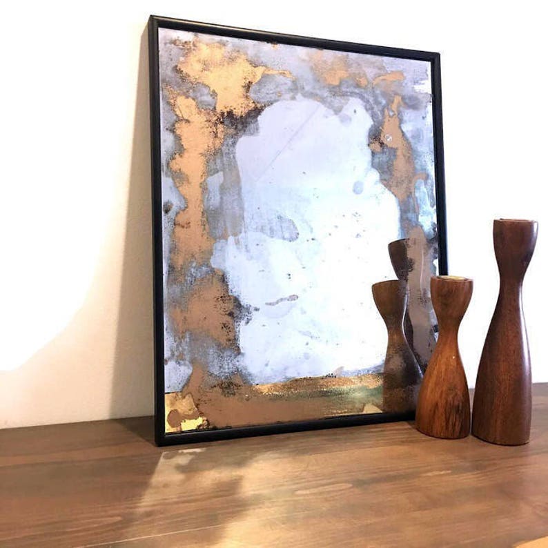 Distressed Mirror Antiqued Decorative Distressed Mirror Antiqued