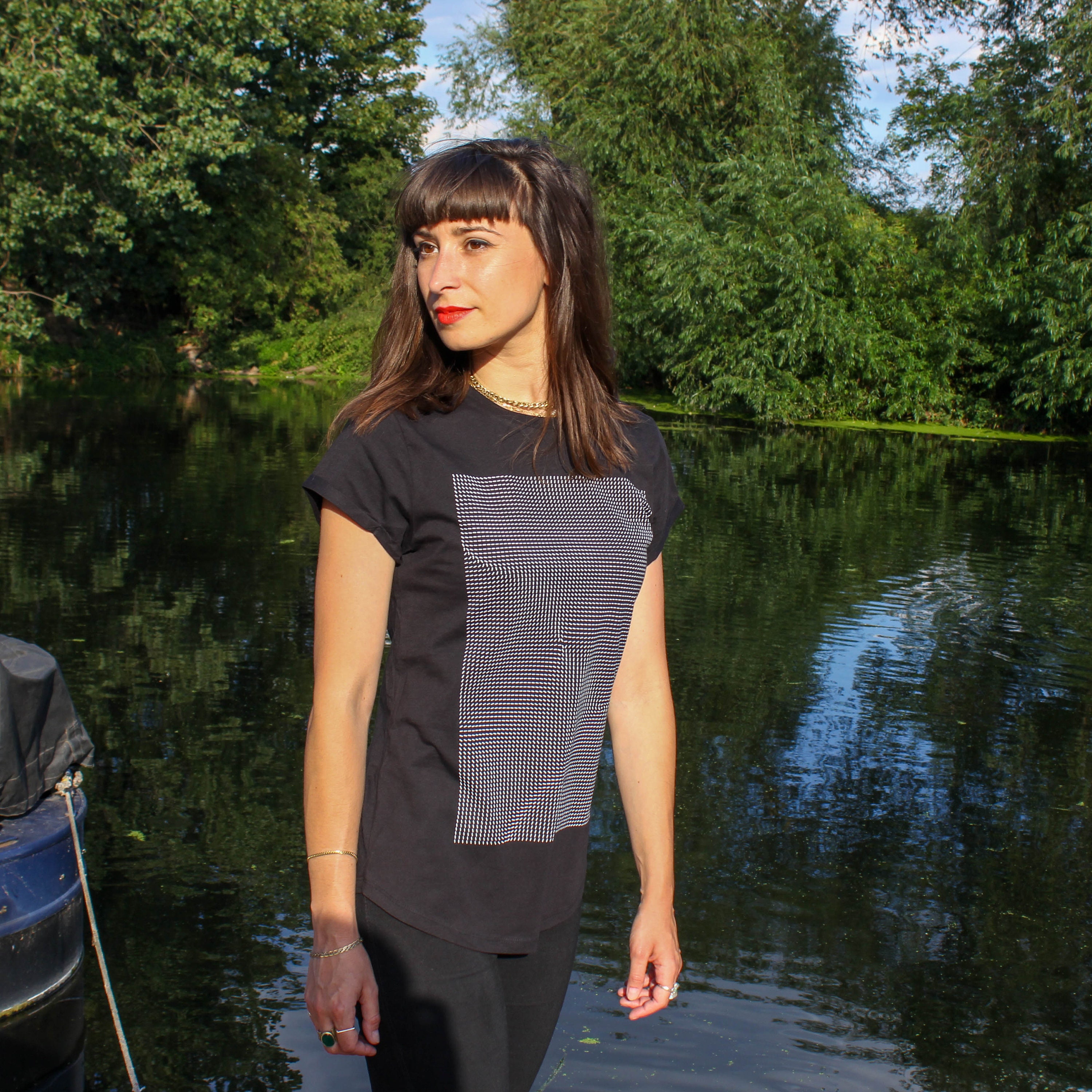 Women's Geometric T-shirt, Organic Cotton Shirt, Geometric Print ...