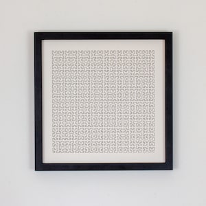 Hilbert Curve Pen Plotted Print Series, Math Art, Mathematical Print, Procedural Art, Abstract Wall Art, Line Art, Fractal Print