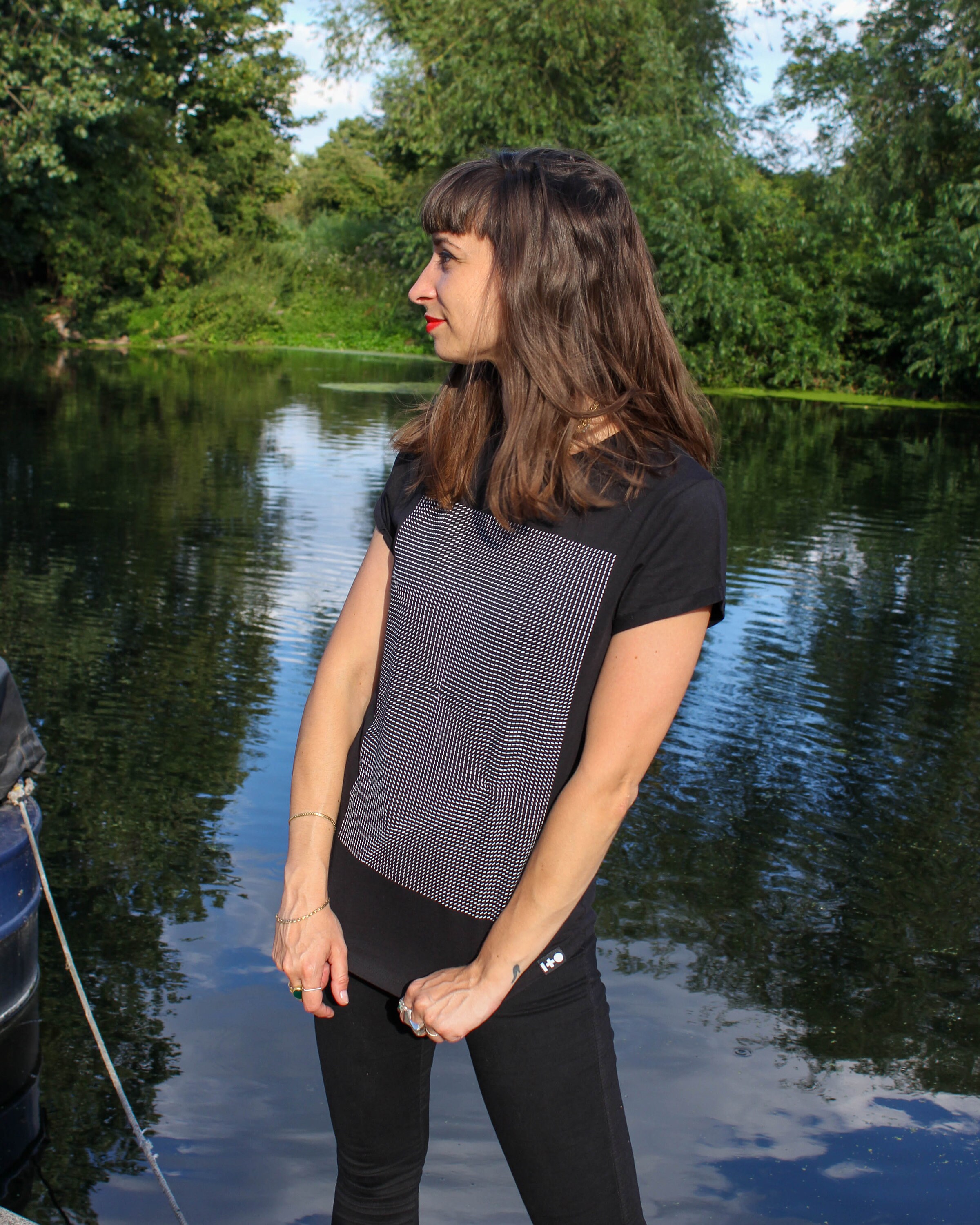 Women's Geometric T-shirt, Organic Cotton Shirt, Geometric Print ...