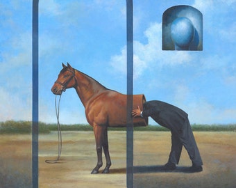 I can fix this. horse art print, equestrian art, horse show,