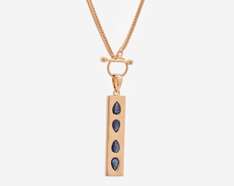 Tears of the Gods necklace in Gold Vermeil & Sapphire