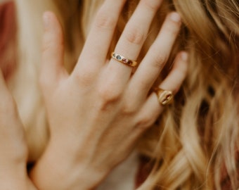 Sapphire Harmony ring in Gold Vermeil