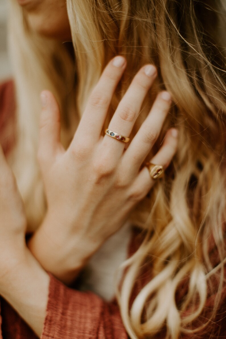 Sapphire Harmony ring in Gold Vermeil image 3