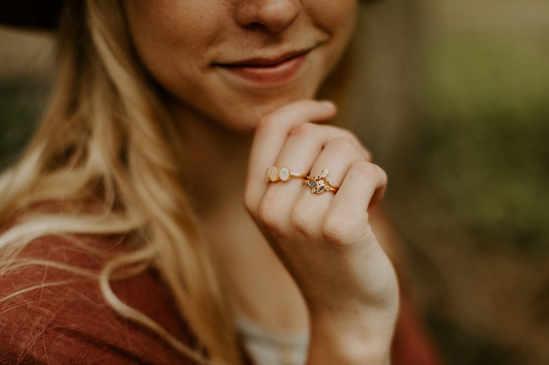 Labradorite Pieces of Me ring in Gold Vermeil image 4