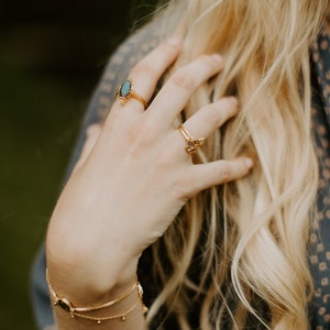 Labradorite Pieces of Me ring in Gold Vermeil image 5