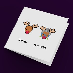 Funny Christmas Card | Prue-dolph the Red Nosed Reindeer | Bake Off