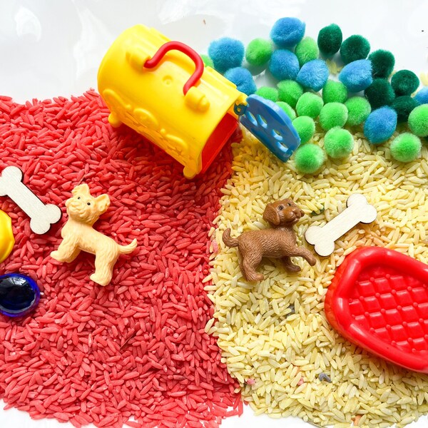 Dog Sensory Bin, Play dough Sensory, Sensory Bin, Flisat Insert, Pretend Dog, Toddler Dog, Chloe and Evelyn, Toddler Boy, Montessori