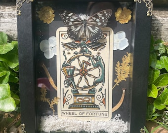 Tarot card butterfly, framed butterfly, tarot card gift, butterfly gift, Mother’s Day gift, butterfly decor, witchy decor