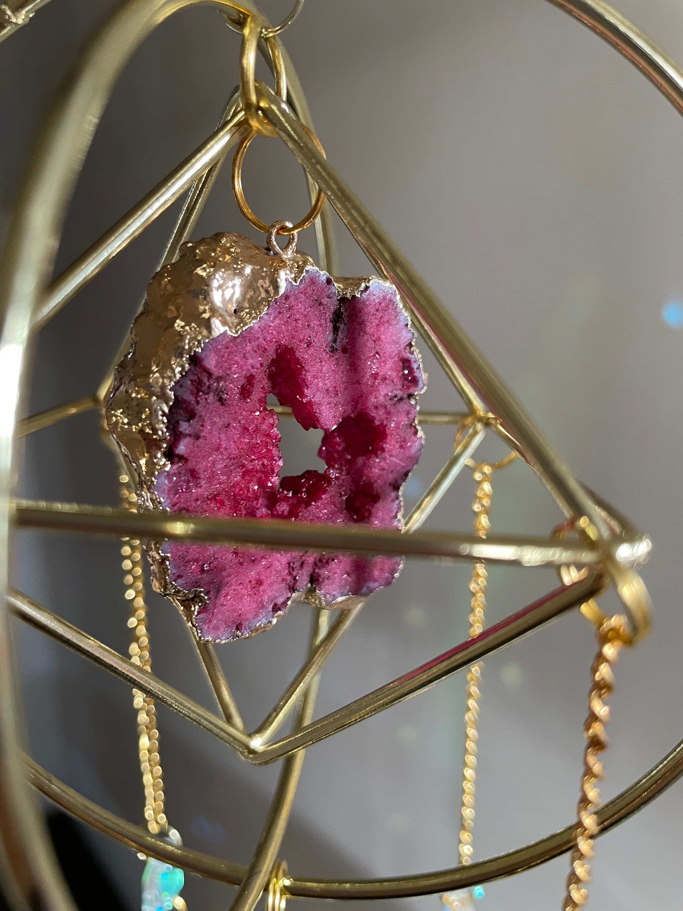 Our new Magenta Crystal Sun Catcher truly proves that it's the little  things that mean the most! Hang i…