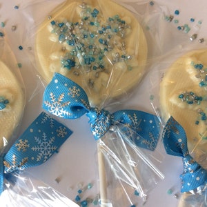 Frozen Inspired Chocolate Lollipops large Frozen party favour stocking filler