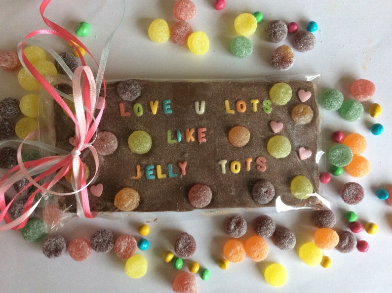 I Love You Lots Like Jelly Tots Slab Bar Chocolate Etsy