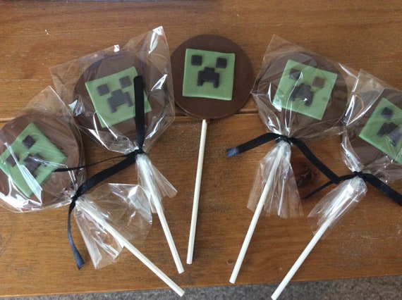 Minecraft chocolate Large lollipop
