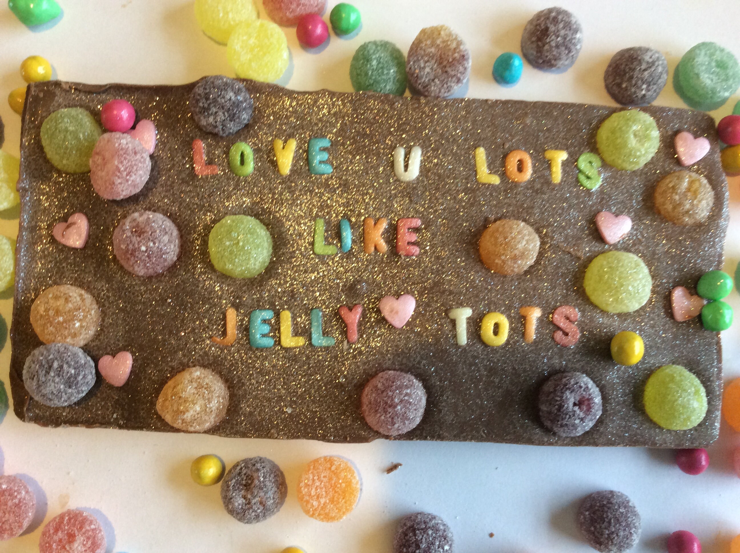 I Love You Lots Like Jelly Tots Slab Bar Chocolate Etsy