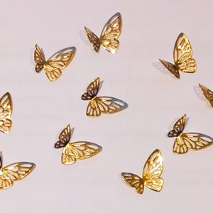 10 Stück Metall-Schmetterlingsaccessoires zum Selbermachen für Heimdekoration und Haarschmuck.