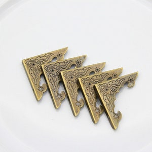 12 Pcs Antique Brass Scrapbook Corner Protector Guard Hardware