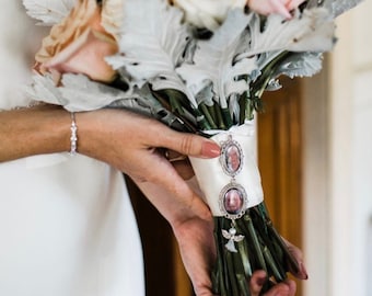 Silver Bouquet Photo Charm, Bouquet Charm, Memory Charm, Bridal Charm, Keepsake Charm, Photo Bouquet Charm, Memorial Charm - ELOISE SILVER 2