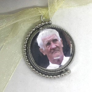 Double Sided Photo Charm, Bouquet Charm, Memory Charm, Bridal Charm, Keepsake Charm, Photo Bouquet Charm, Memorial Charm  WENDY SILVER