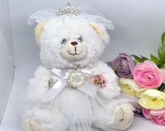 Bride Teddy Bear, Bridal Teddy, Flower Girl Teddy_Bridal Teddy Bear_Wedding Teddy Bear, WENDY