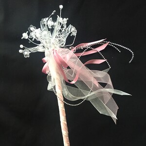 Ribbon Wand, Flower Girl Wand, Flower Wand, Princess Wand, Fairy Wand - SPARKLE