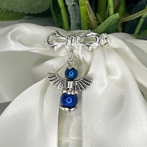 Something Blue, Bridal Pin, Good Luck Charm, Keepsake, Bridal Gift, Bridal Bouquet Charm - JENNY