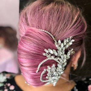 Bling Kopfschmuck, Braut Kopfschmuck, Silber Haarschmuck, Hochzeit Kopfschmuck, Kristall Haarschmuck - GATSBY