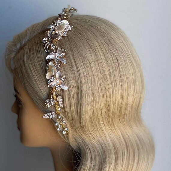 FUILUA Braut Haarkamm – Mit Kristallperlen Und Strass, Handgefertigt, Für Hochzeitsfrisur