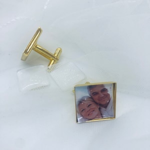Quadratische Manschettenknöpfe, Manschettenknöpfe mit Foto, Manschettenknöpfe mit Foto, Manschettenknöpfe mit Foto - OLIVER GOLD