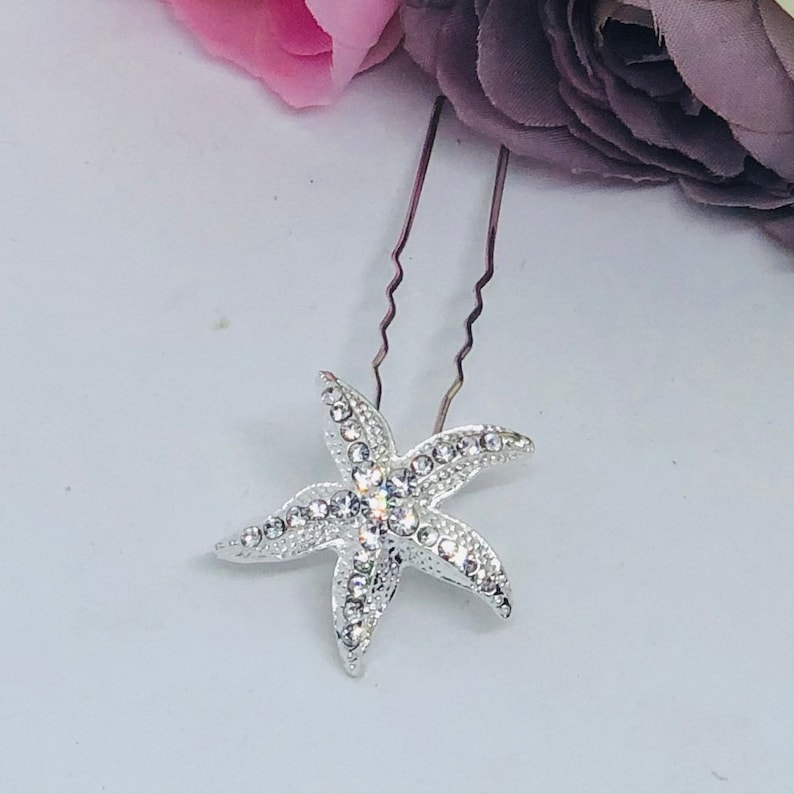 STAR Silver Starfish Hair Pin